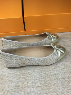 CHANEL Shallow mouth flat shoes Women--148